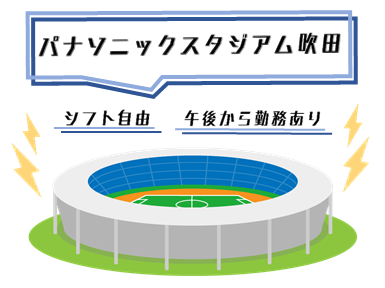 パナソニックスタジアム吹田でのjリーグ案内イベントスタッフ Id Eバイト